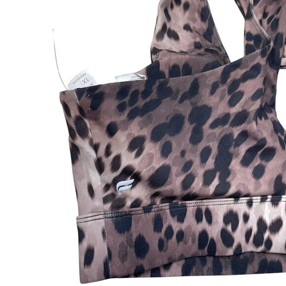 Fabletics Oasis Twist-Front Sports Bra Animal Print Plus Size 1X 16/18 - Picture 7 of 9